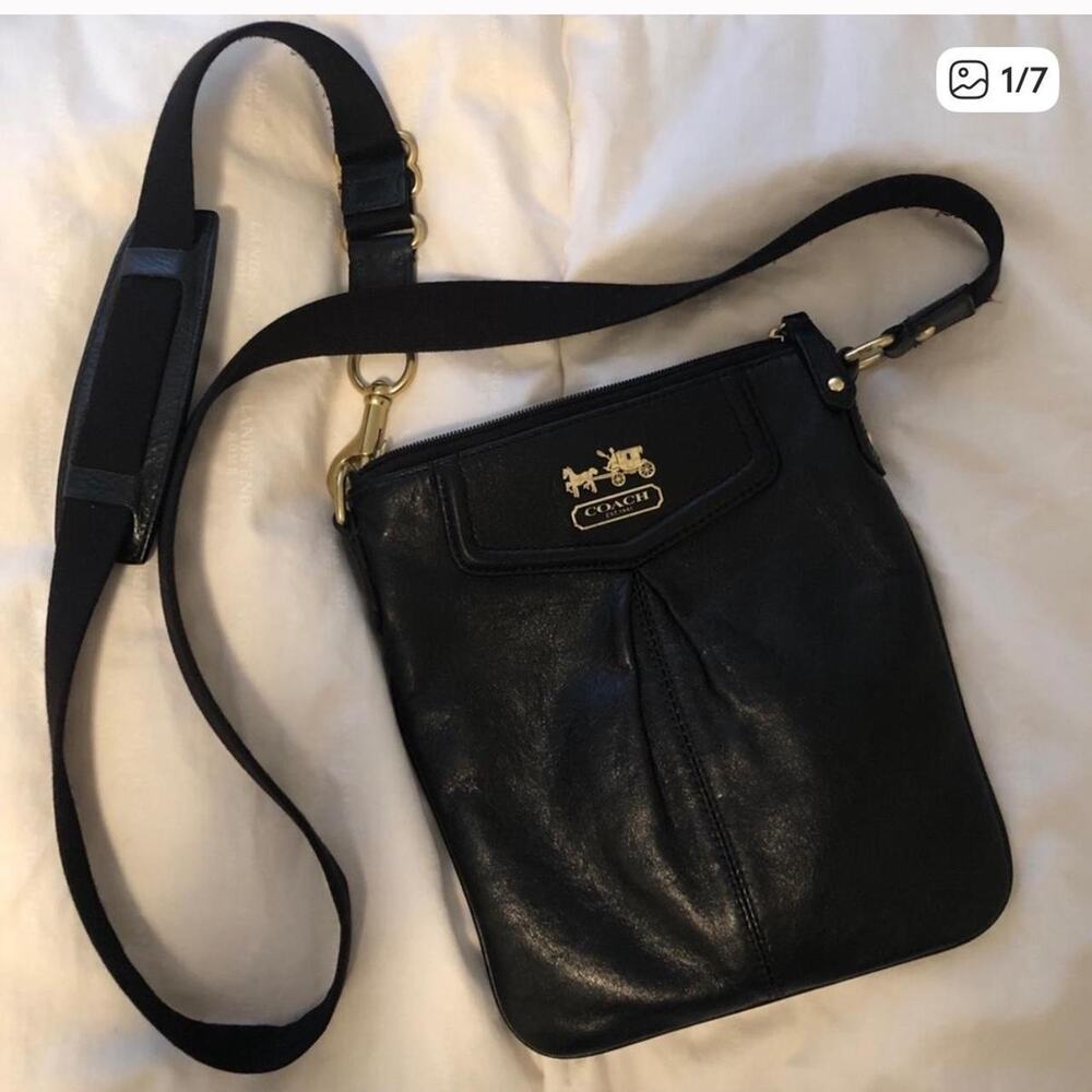 Vintage Coach Purse Black Black Crossbody